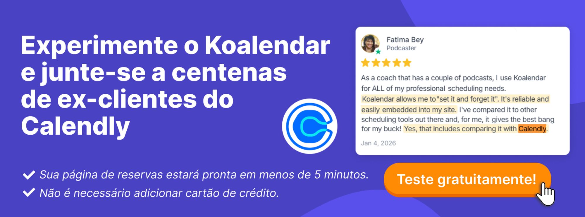 Koalendar é a melhor alternativa ao Calendly